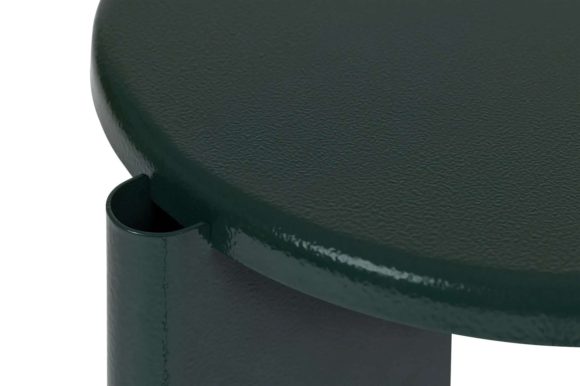 Lolly side table 56 cm, Black green gloss Hem