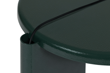 Lolly side table 56 cm - Black green gloss - Hem