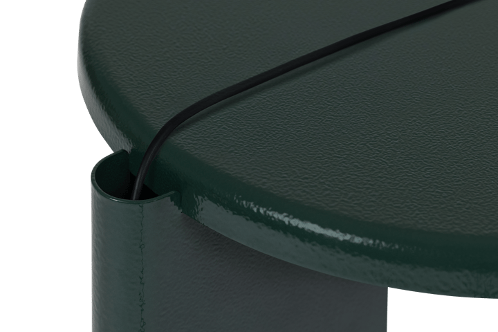 Lolly side table 56 cm, Black green gloss Hem