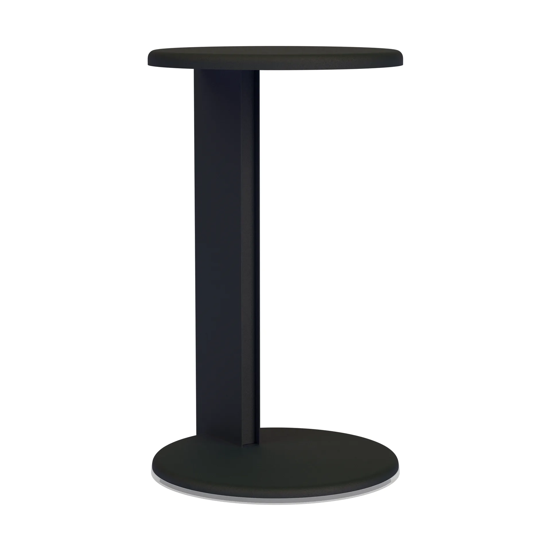 Lolly side table 56 cm, Black grey matte Hem