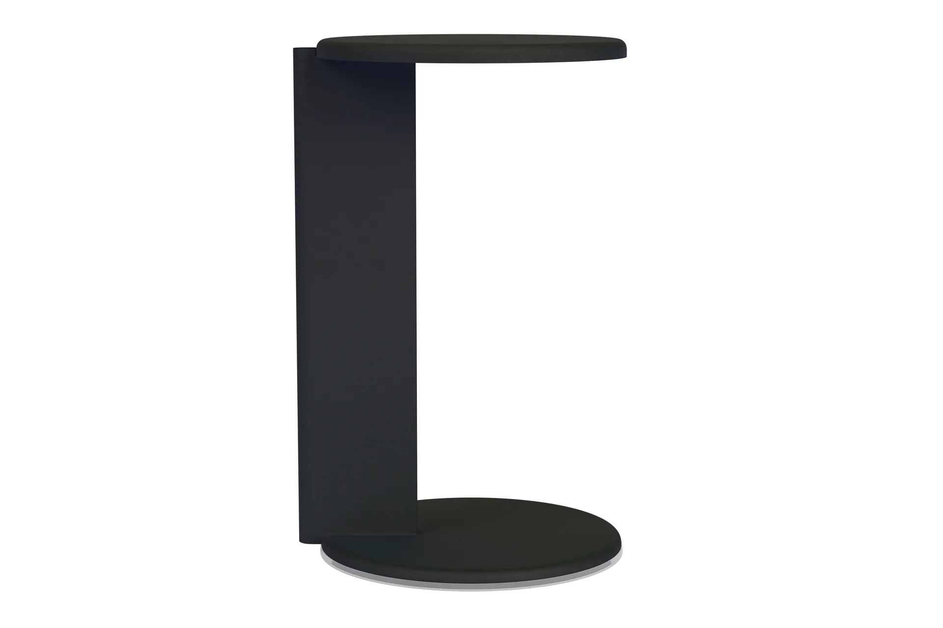 Lolly side table 56 cm, Black grey matte Hem