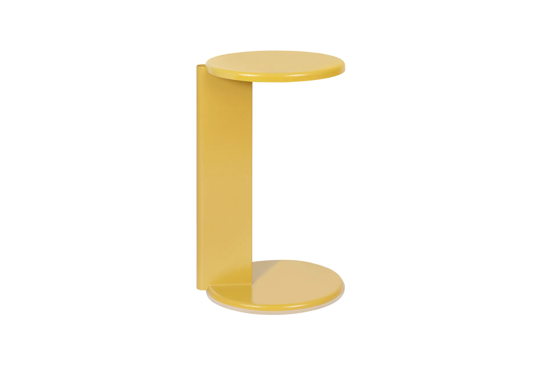 Lolly side table 56 cm, Ochre yellow gloss Hem