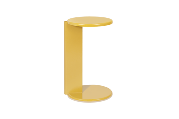 Lolly side table 56 cm - Ochre yellow gloss - Hem