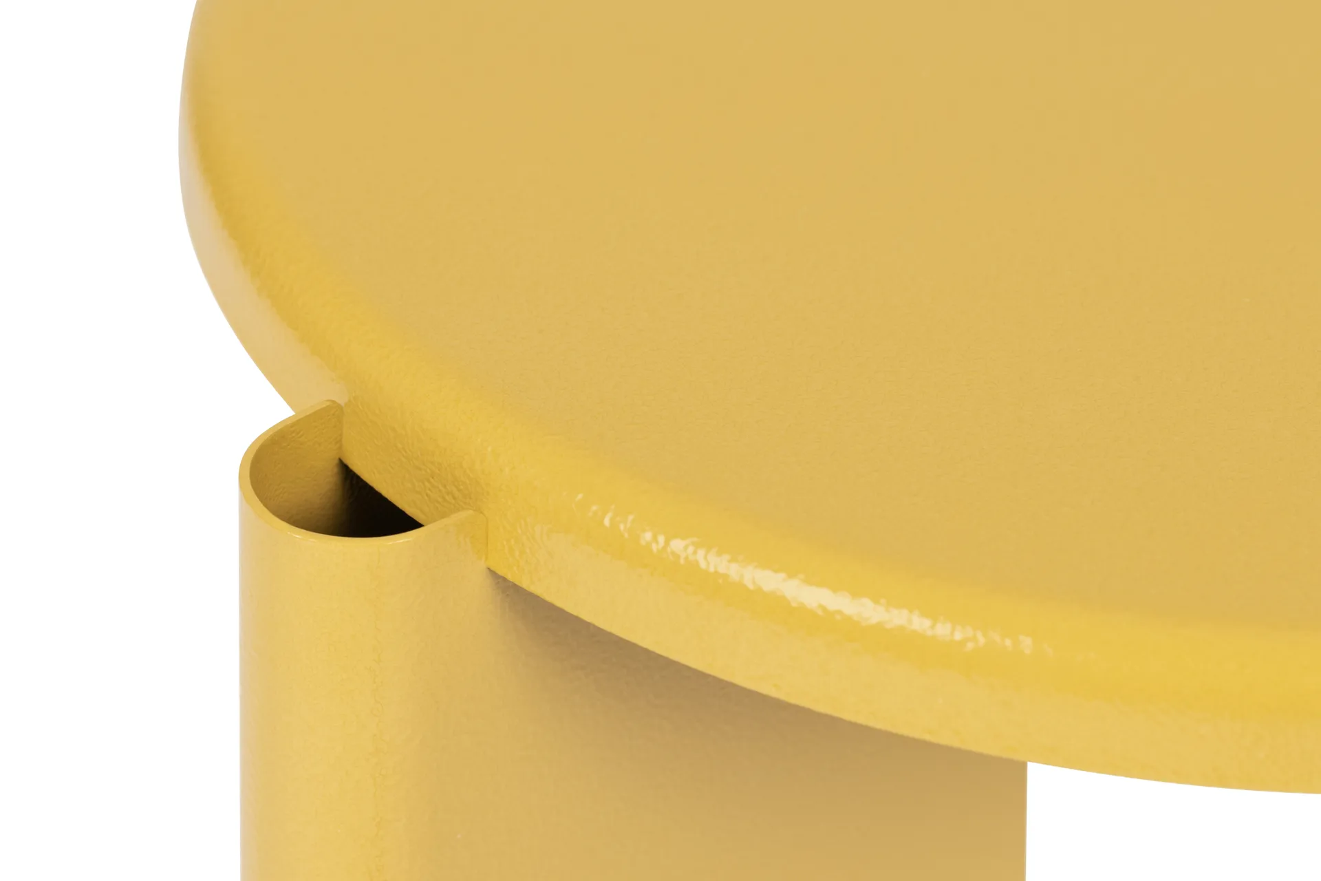 Lolly side table 56 cm, Ochre yellow gloss Hem