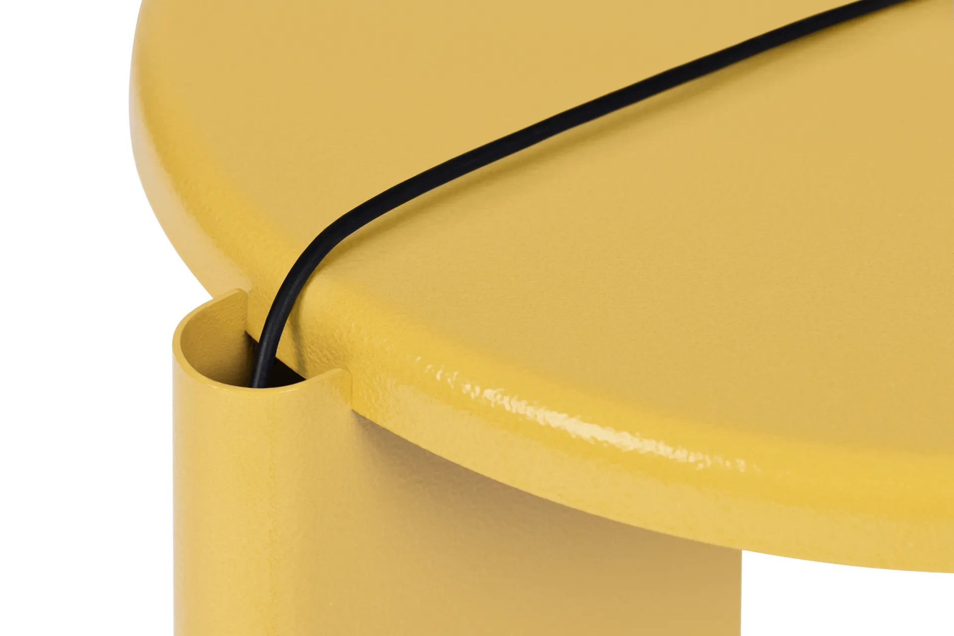 Lolly side table 56 cm, Ochre yellow gloss Hem