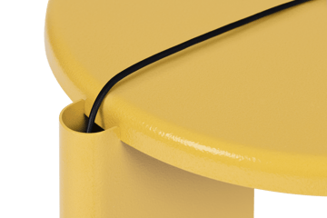 Lolly side table 56 cm - Ochre yellow gloss - Hem