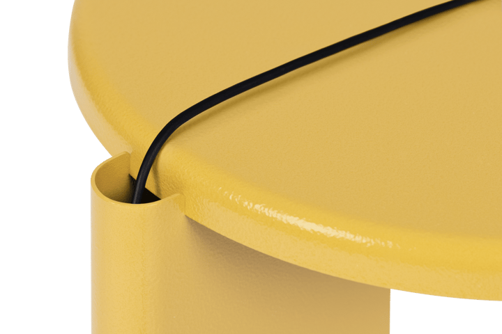 Lolly side table 56 cm, Ochre yellow gloss Hem