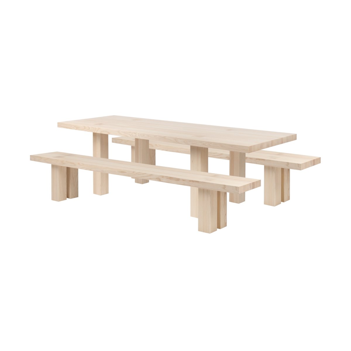 Hem Max dining table with benches 250 cm Ash