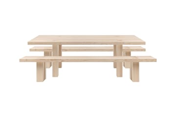 Max dining table with benches 250 cm - Ash - Hem