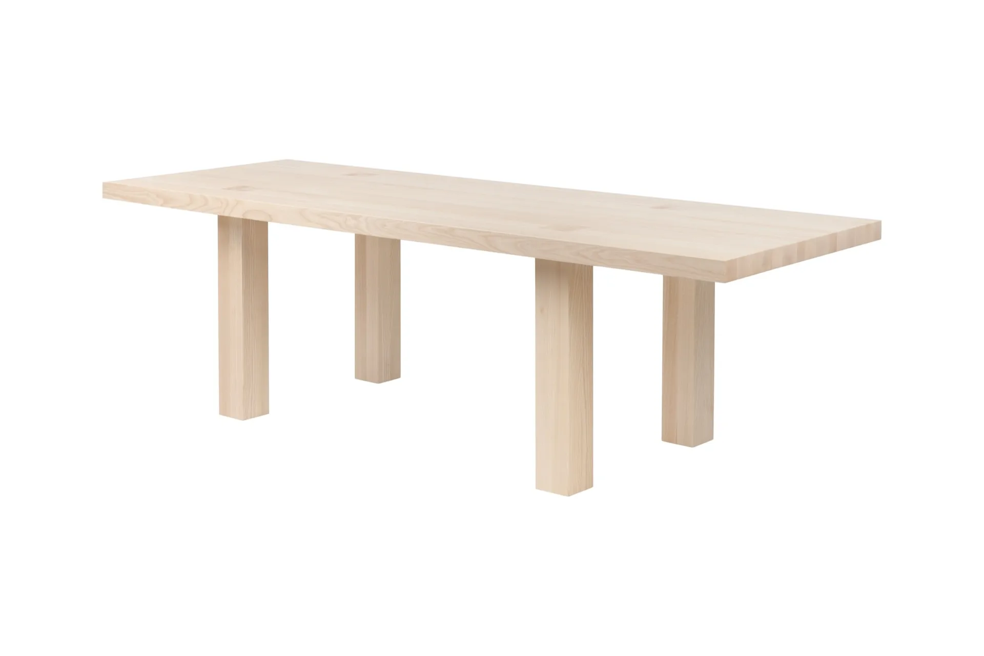 Max dining table with benches 250 cm, Ash Hem