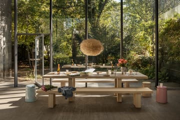 Max dining table with benches 250 cm - Ash - Hem