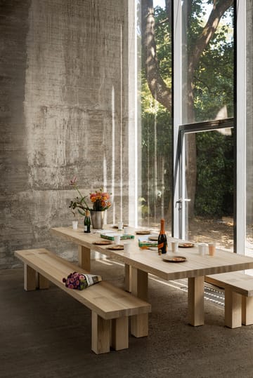 Max dining table with benches 250 cm - Ash - Hem