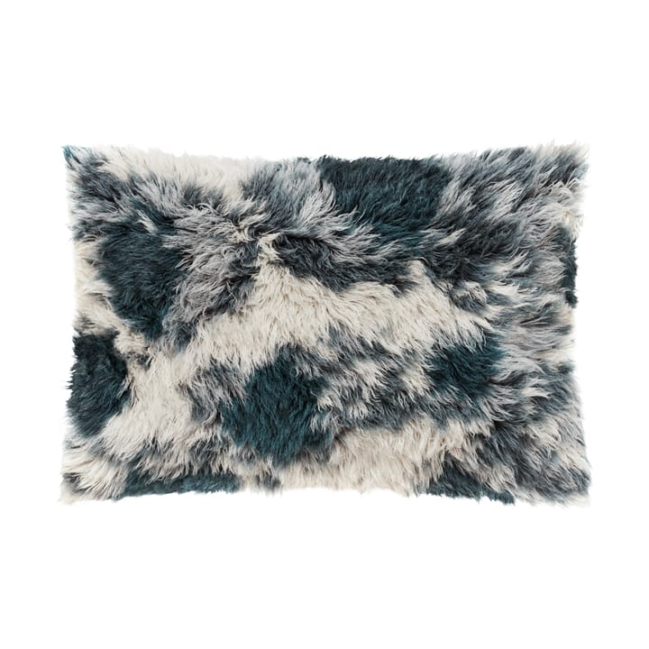 Monster cushion Large 40x60 cm - Dark teal-off white - Hem
