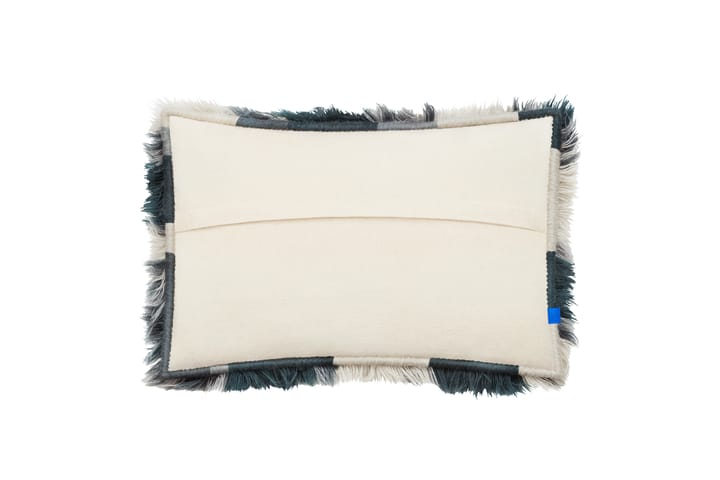 Monster cushion Large 40x60 cm, Dark teal-off white Hem