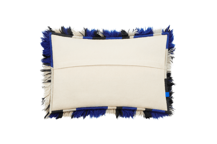 Monster cushion Large 40x60 cm, Ultramarine blue-off white Hem