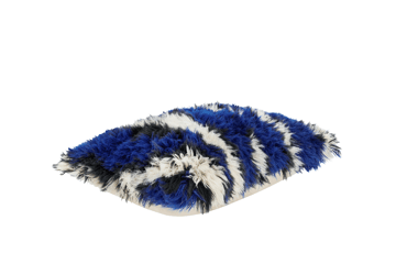 Monster cushion Large 40x60 cm - Ultramarine blue-off white - Hem