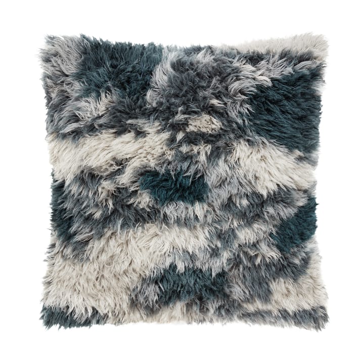 Monster cushion Medium 50x50 cm - Dark teal-off white - Hem