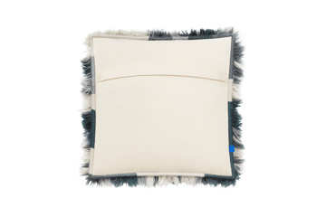 Monster cushion Medium 50x50 cm - Dark teal-off white - Hem