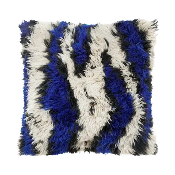 Monster cushion Medium 50x50 cm - Ultramarine blue-off white - Hem