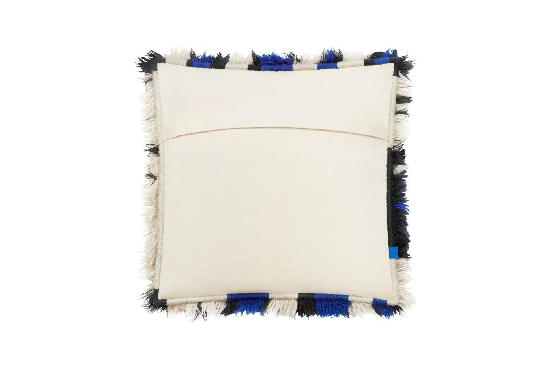 Monster cushion Medium 50x50 cm, Ultramarine blue-off white Hem