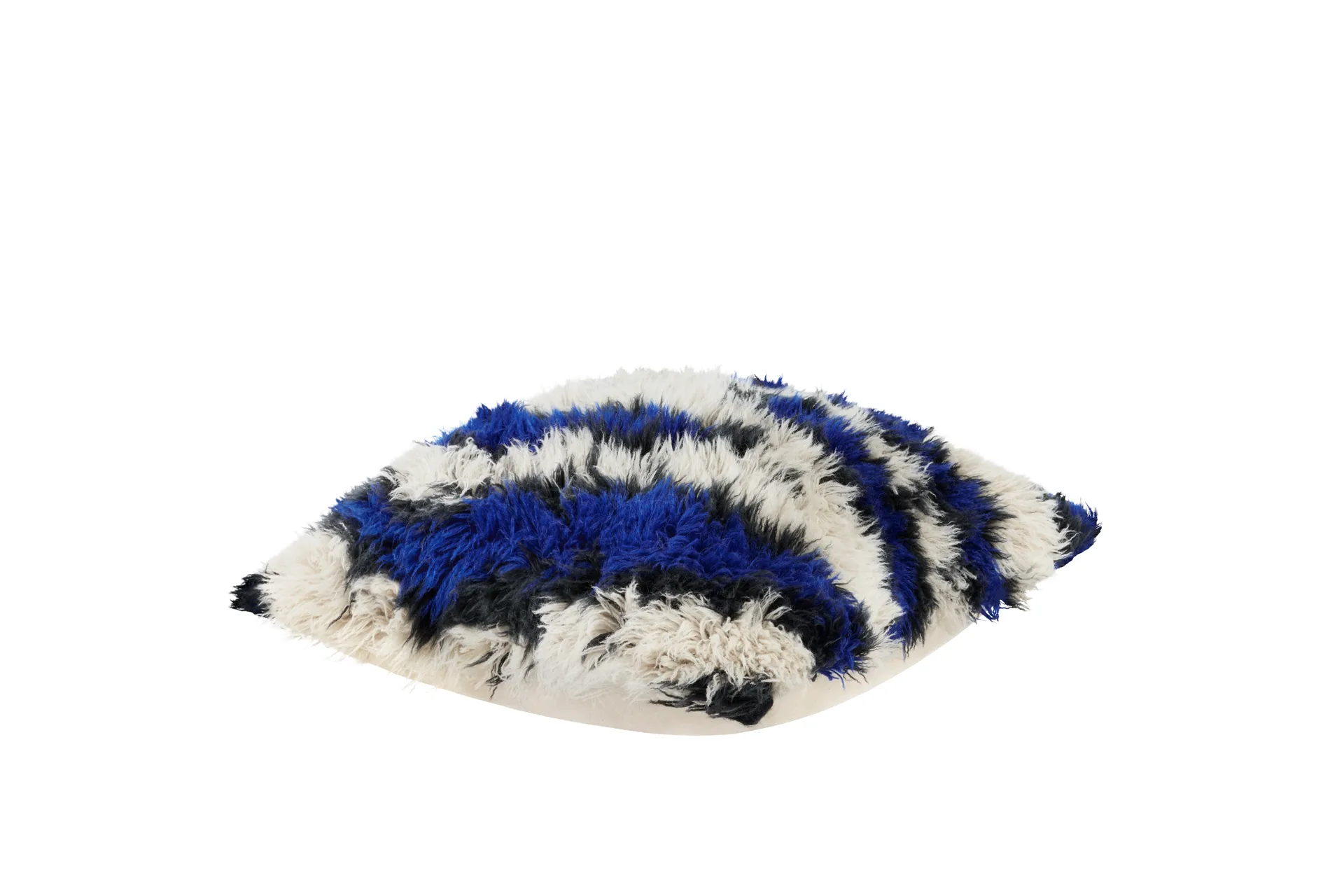 Monster cushion Medium 50x50 cm, Ultramarine blue-off white Hem