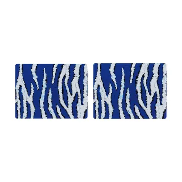 Monster placemat 30x40 cm 2-pack - Ultramarine blue-white - Hem