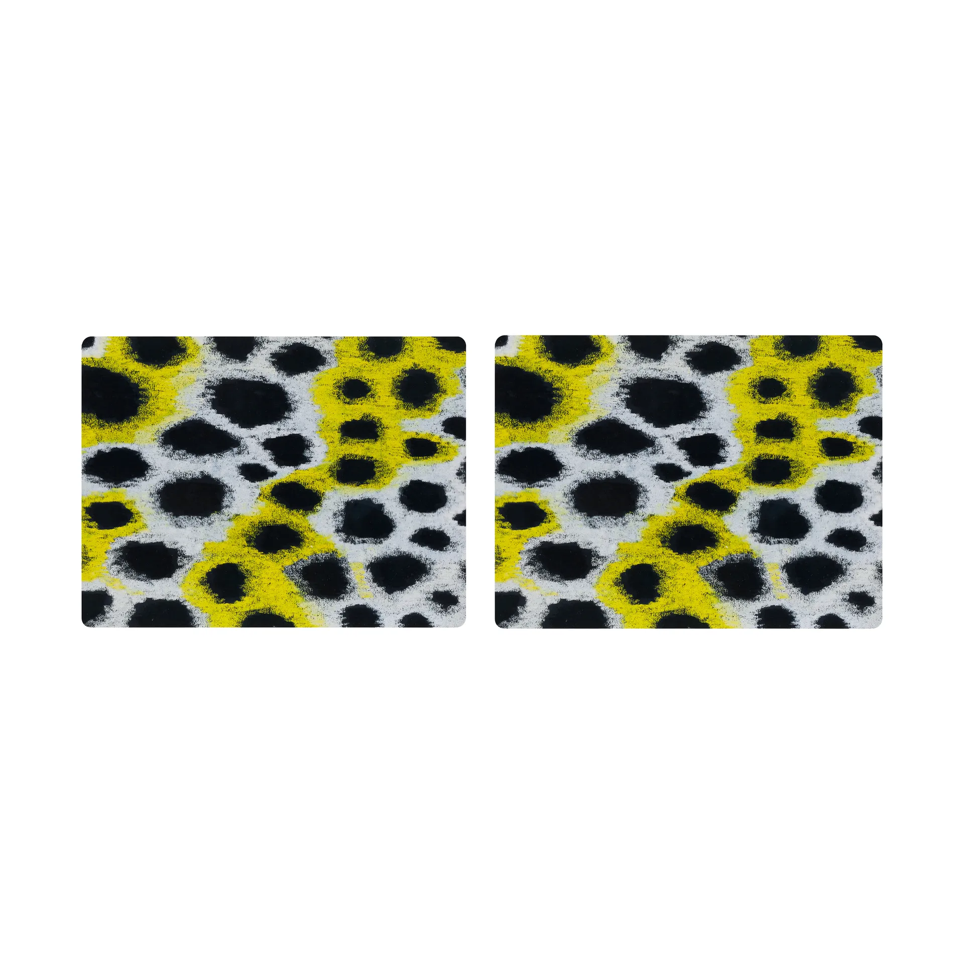 Monster placemat 30x40 cm 2-pack, White-yellow-black Hem