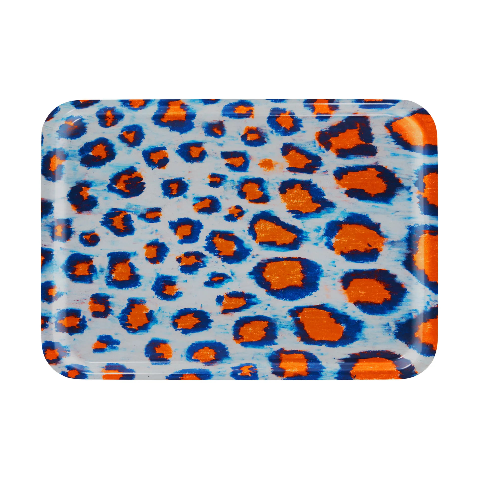 Monster tray Medium 37x53 cm, Coral-white-ultramarine blue Hem
