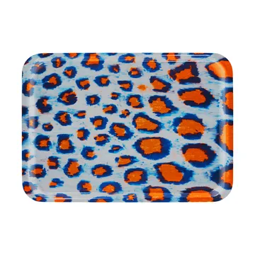 Monster tray Medium 37x53 cm - Coral-white-ultramarine blue - Hem