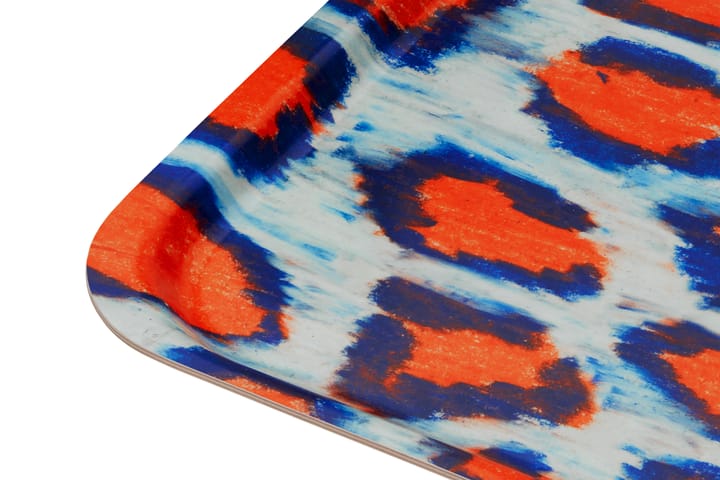 Monster tray Medium 37x53 cm, Coral-white-ultramarine blue Hem