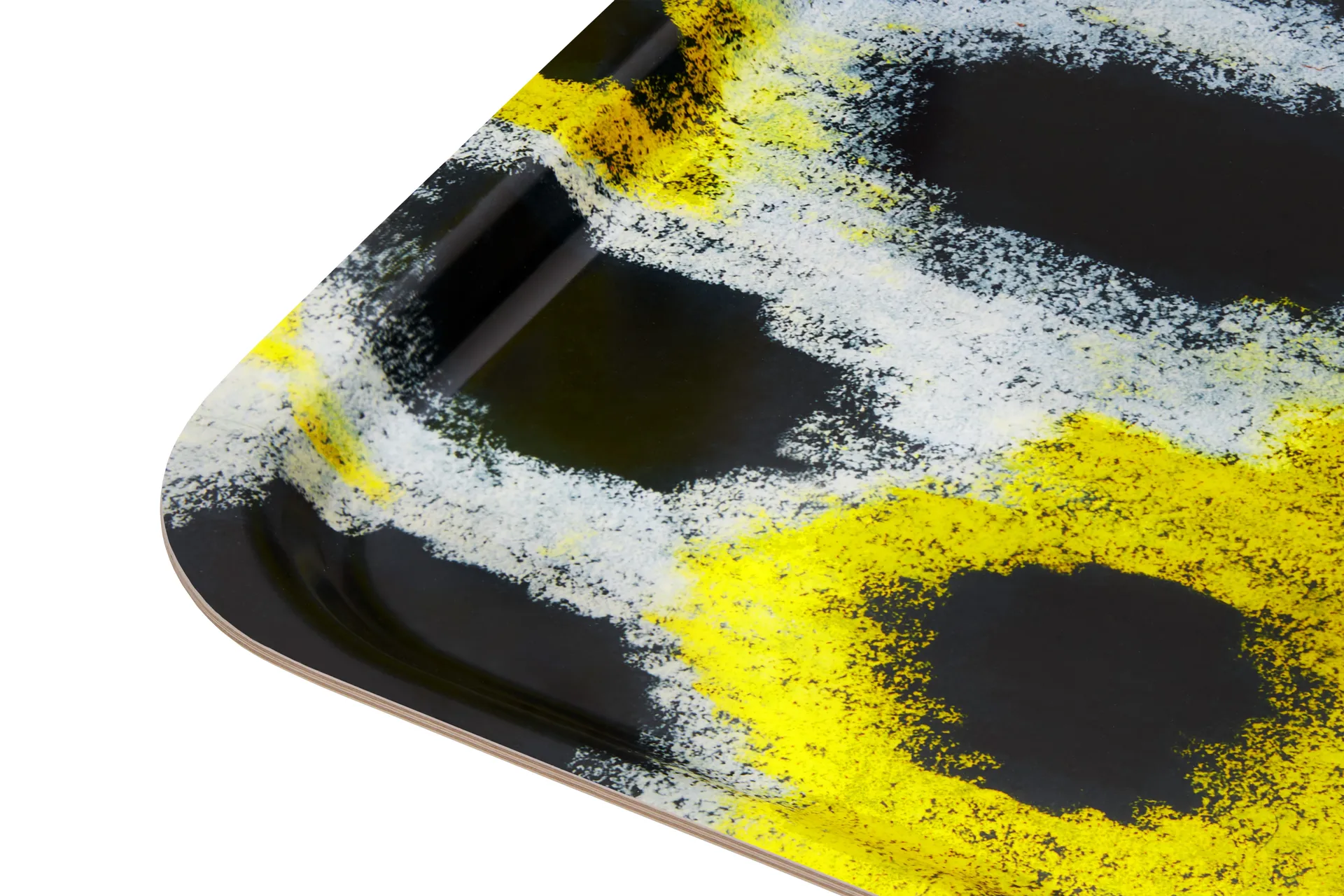 Monster tray Medium 37x53 cm, White-yellow-black Hem