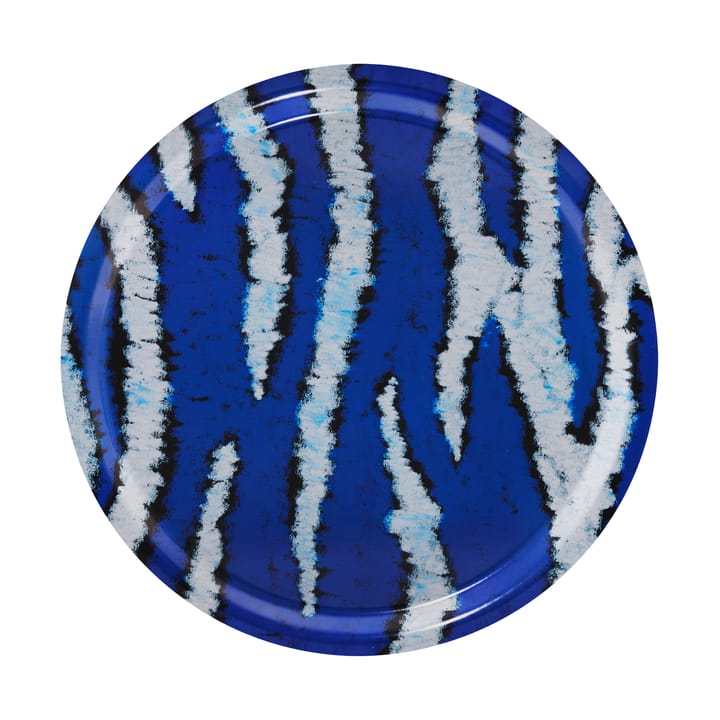 Monster tray Medium Ø49 cm - Ultramarine blue-white - Hem