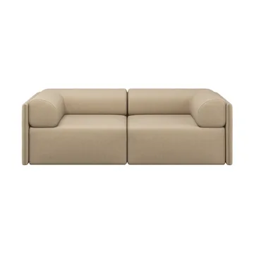 Palo Block 2-seater sofa with arm rest Low 200 cm - Beige - Hem
