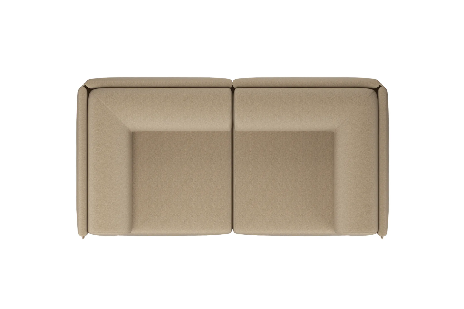 Palo Block 2-seater sofa with arm rest Low 200 cm, Beige Hem