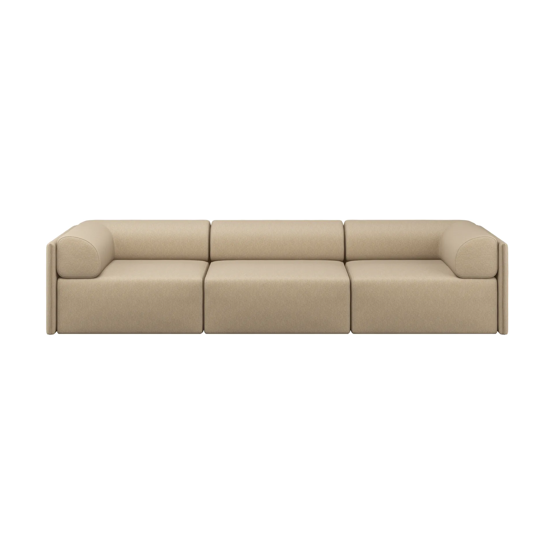 Palo Block 3-seater sofa with arm rest Low 295 cm, Beige Hem