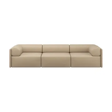 Palo Block 3-seater sofa with arm rest Low 295 cm - Beige - Hem
