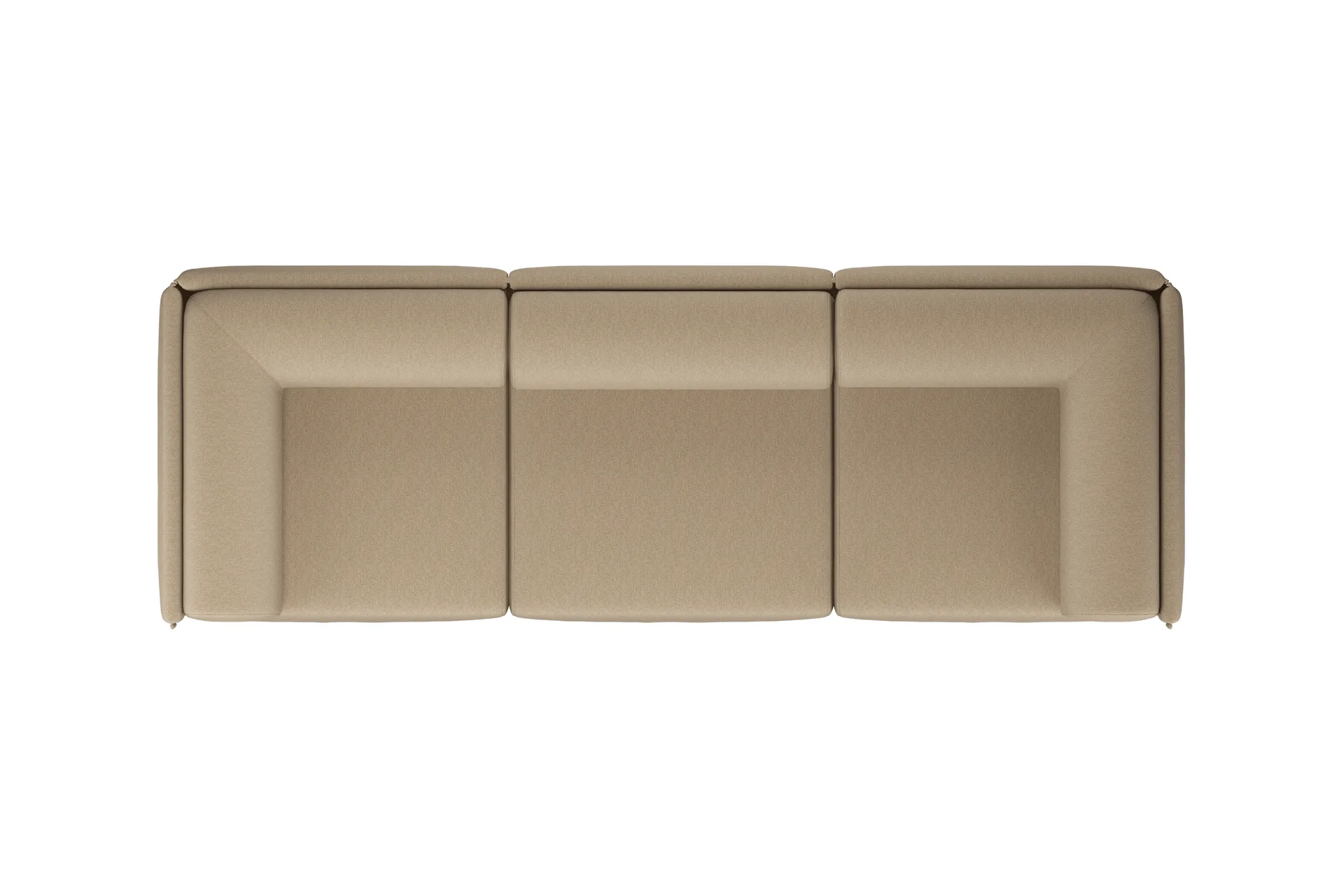 Palo Block 3-seater sofa with arm rest Low 295 cm, Beige Hem