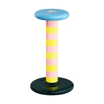 Pesa candlestick High 23 cm - Pink-sulfur yellow stripe - Hem