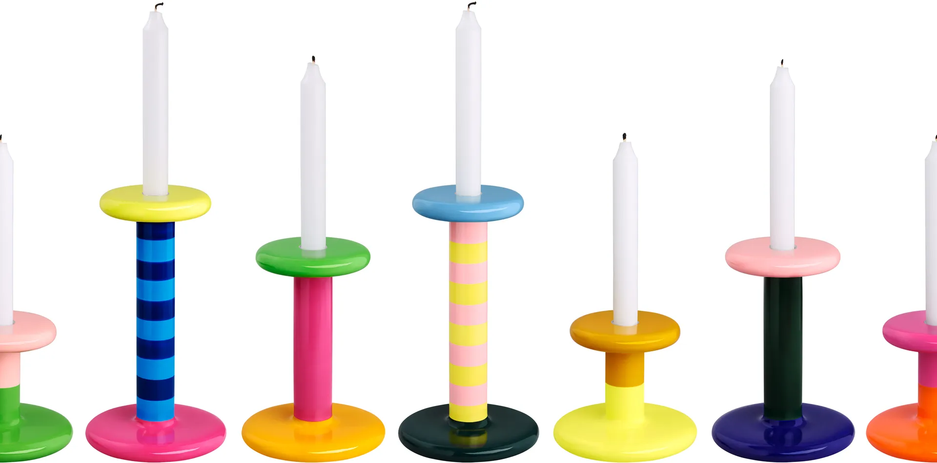 Pesa candlestick Low 11 cm, Honey yellow-sulfur yellow Hem