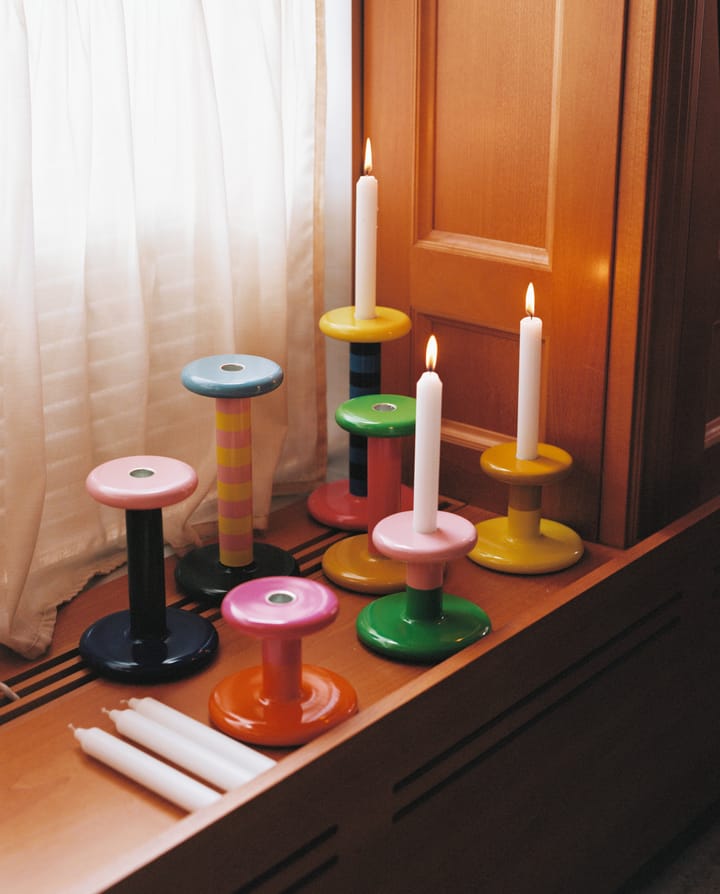 Pesa candlestick Low 11 cm, Magenta-orange Hem