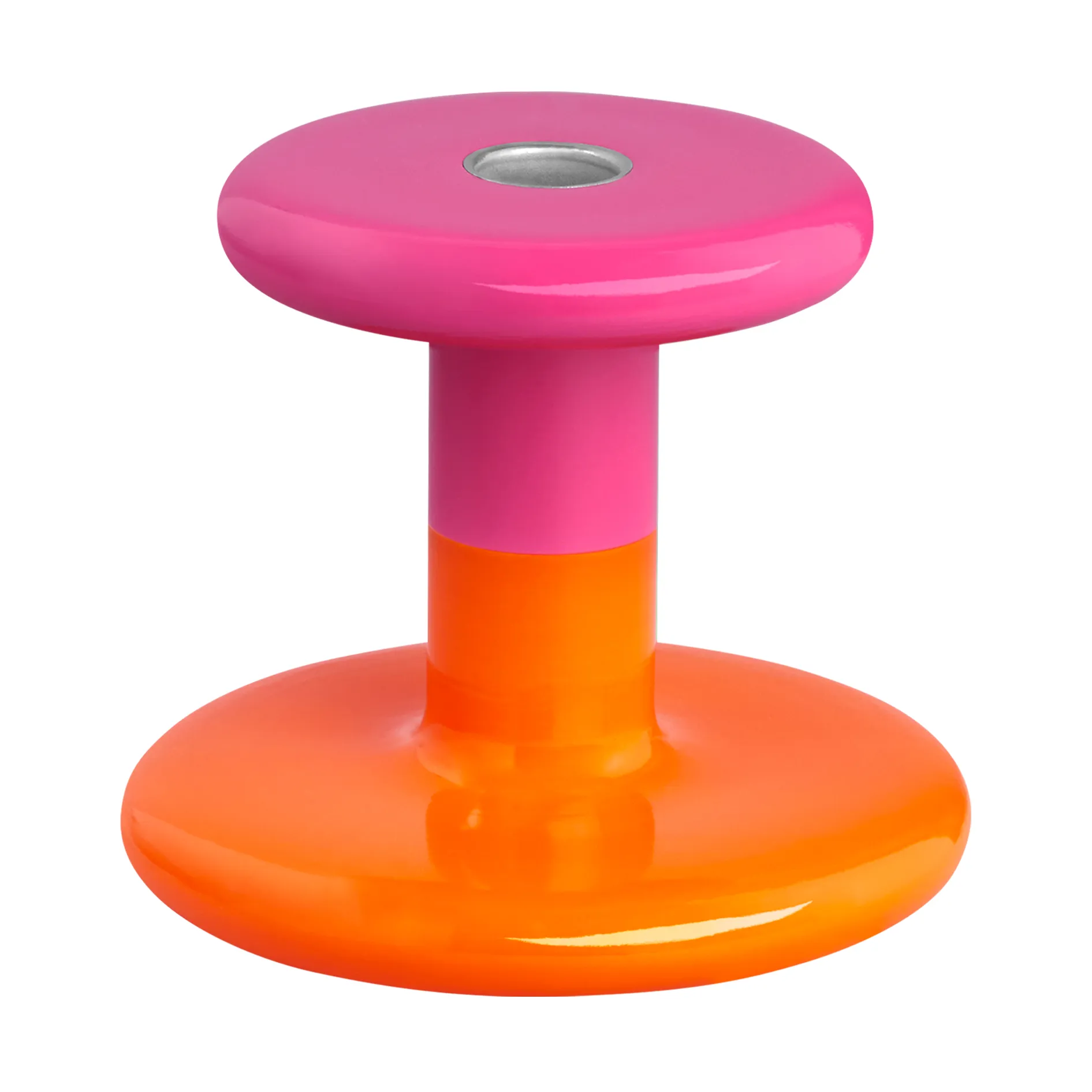 Pesa candlestick Low 11 cm, Magenta-orange Hem