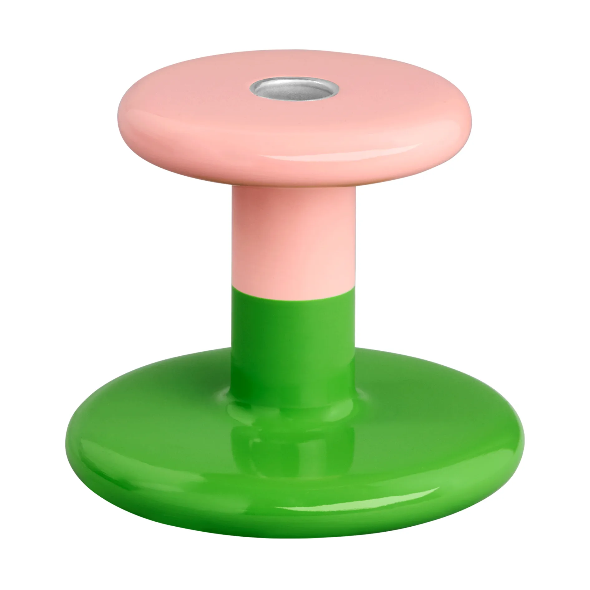 Pesa candlestick Low 11 cm, Pink-green Hem