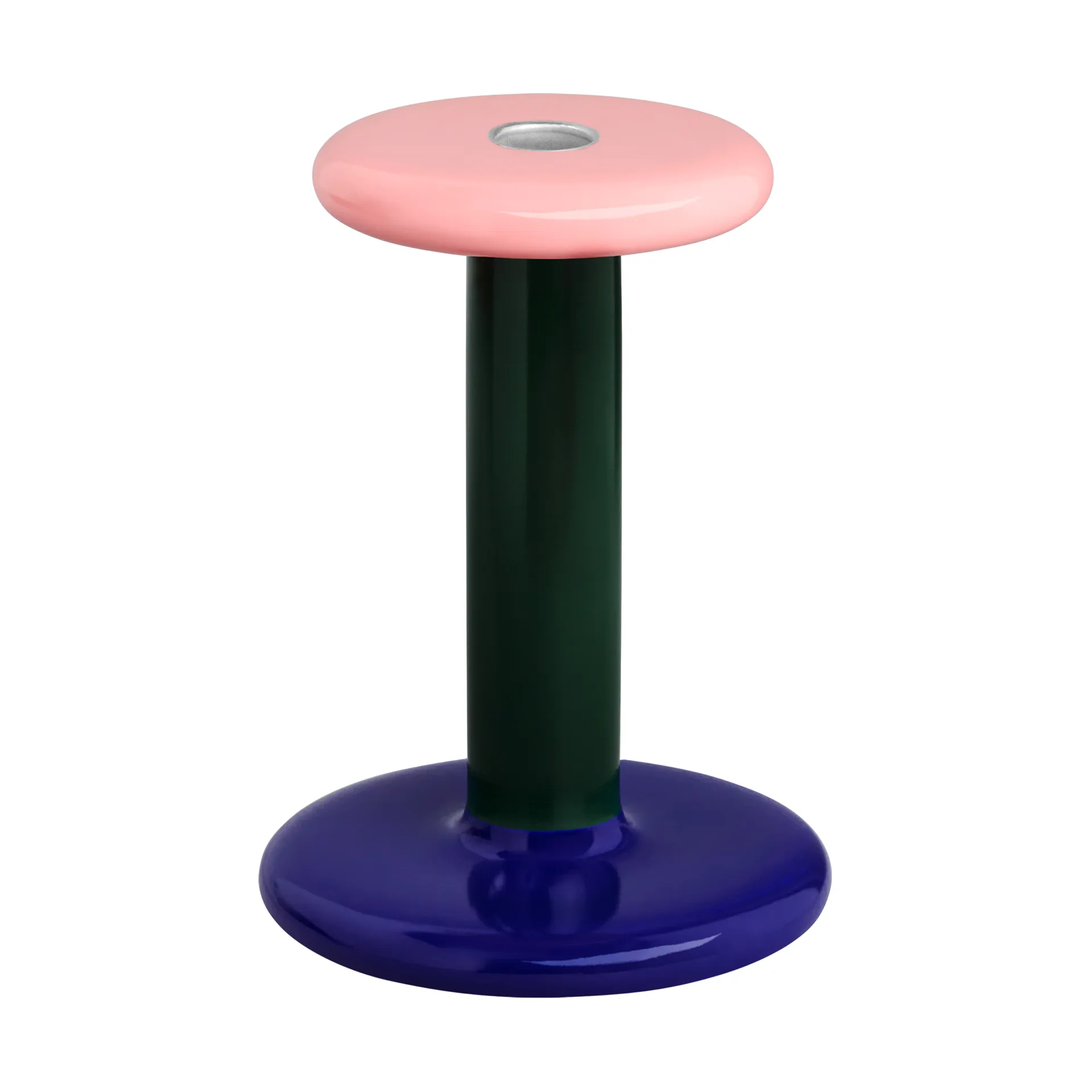 Pesa candlestick Medium 18 cm, Pink-black green-night blue Hem