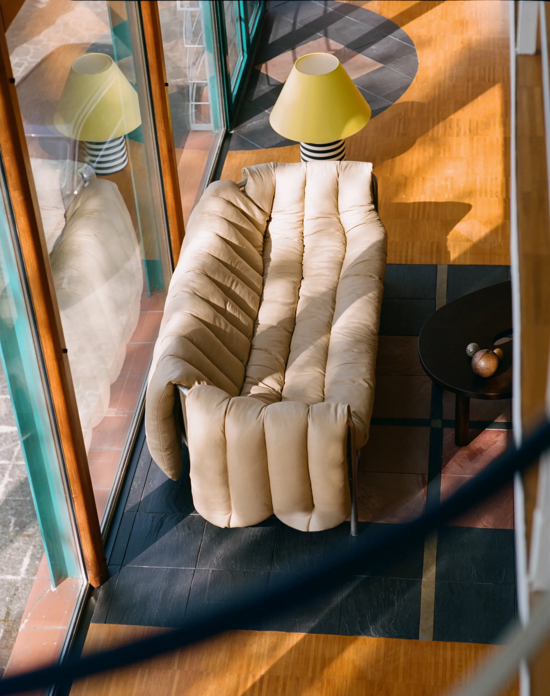 Puffy 2,5-seater sofa 205 cm, Anthracite-black grey Hem