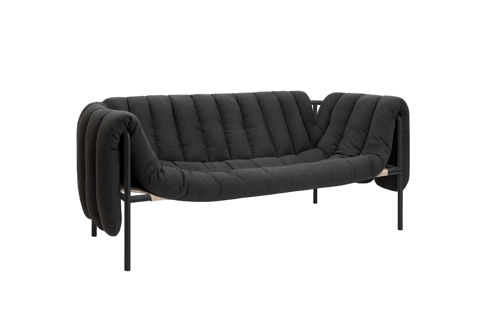 Puffy 2,5-seater sofa 205 cm, Anthracite-black grey Hem
