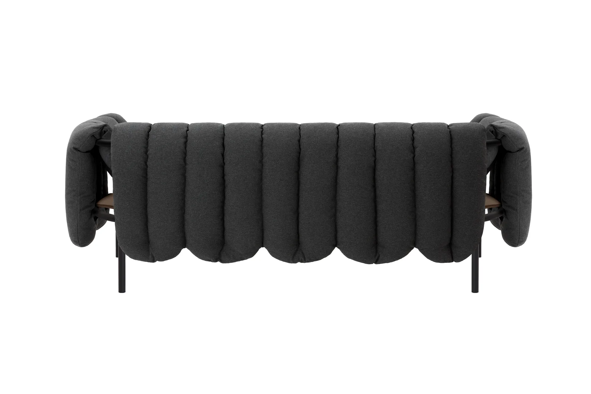 Puffy 2,5-seater sofa 205 cm, Anthracite-black grey Hem