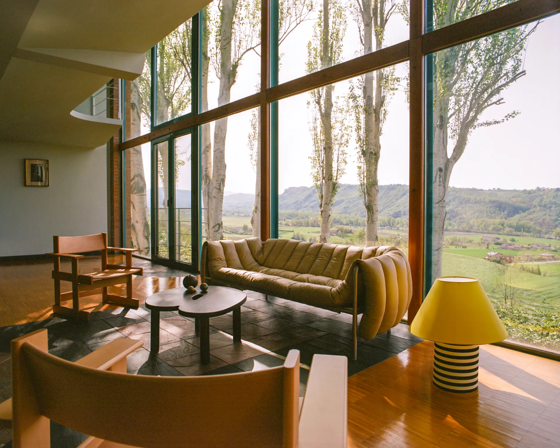 Puffy 2,5-seater sofa 205 cm, Anthracite-stainless steel Hem