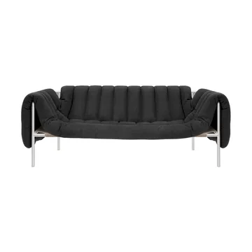Puffy 2,5-seater sofa 205 cm - Anthracite-stainless steel - Hem