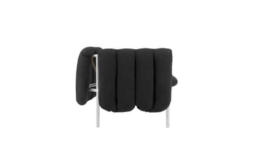 Puffy 2,5-seater sofa 205 cm - Anthracite-stainless steel - Hem