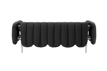 Puffy 2,5-seater sofa 205 cm - Anthracite-stainless steel - Hem